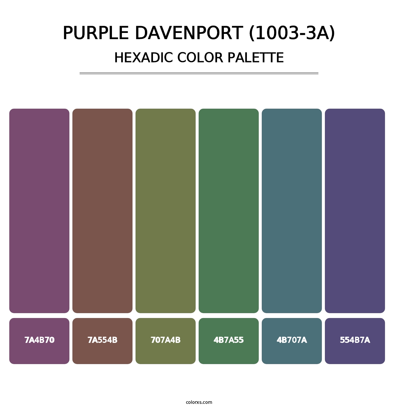 Purple Davenport (1003-3A) - Hexadic Color Palette