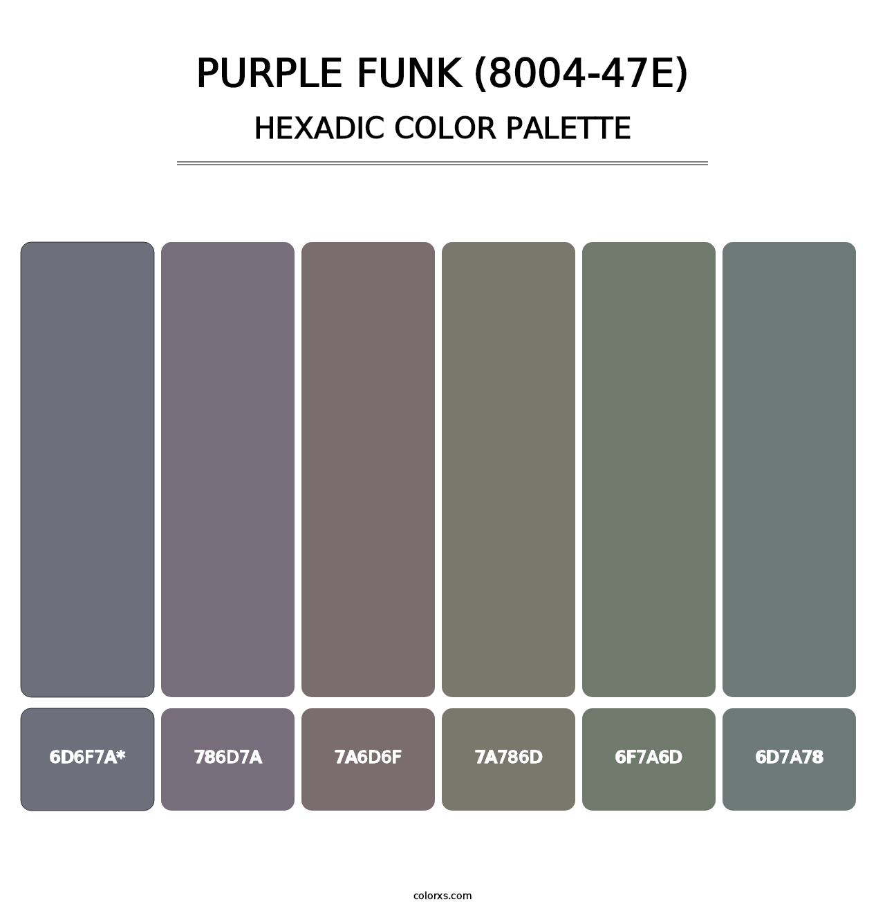 Purple Funk (8004-47E) - Hexadic Color Palette