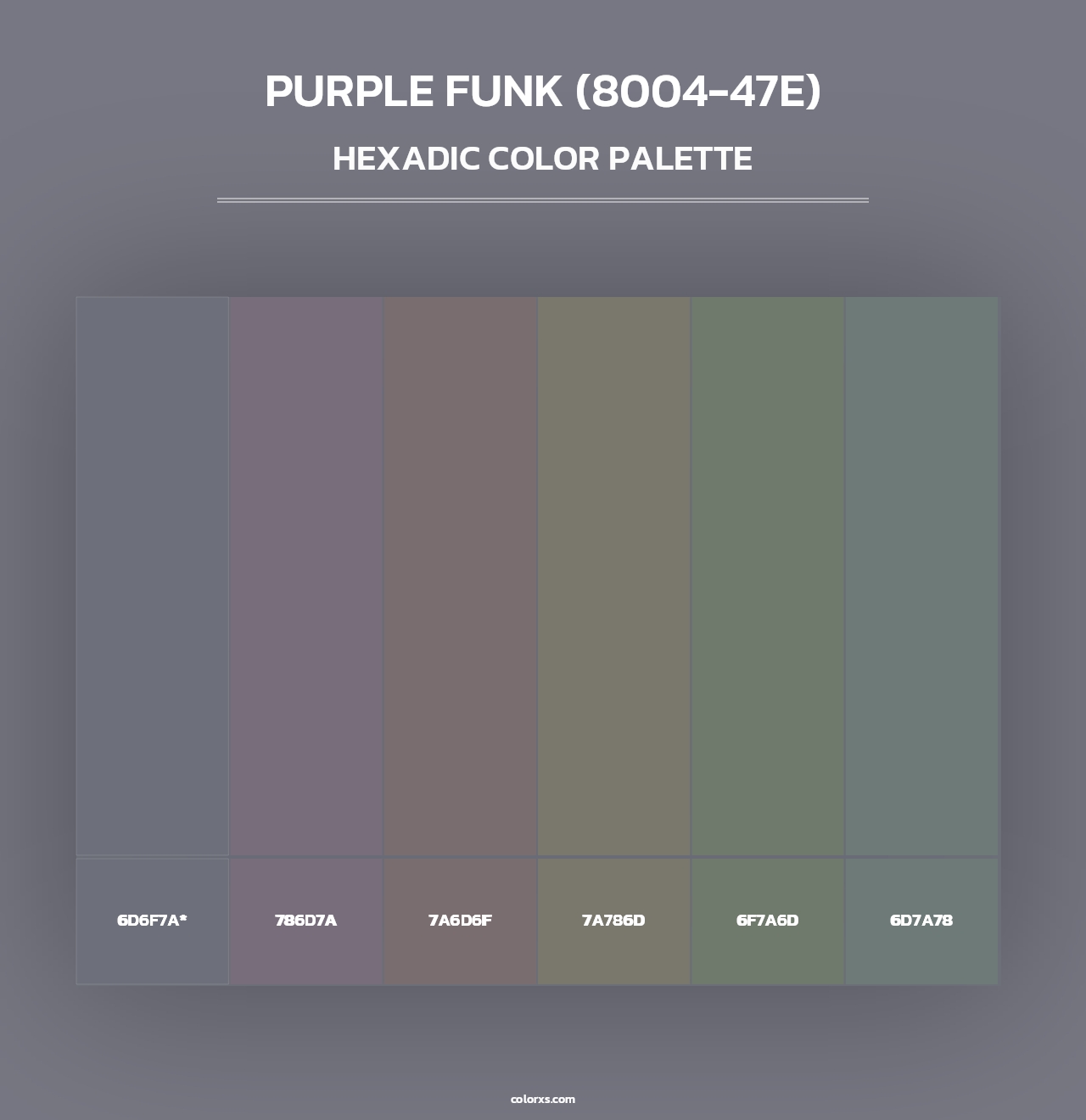 Purple Funk (8004-47E) - Hexadic Color Palette
