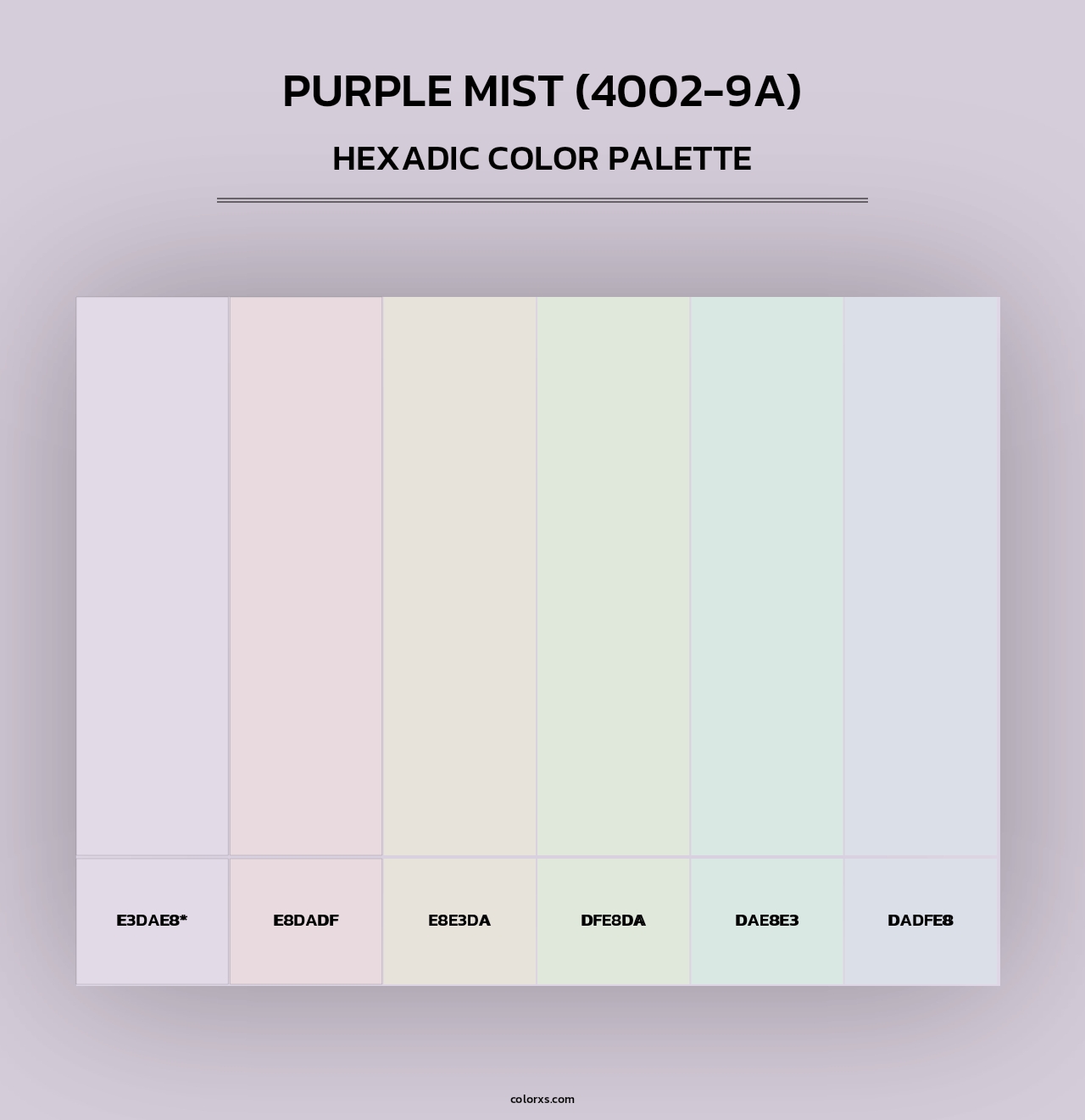 Purple Mist (4002-9A) - Hexadic Color Palette