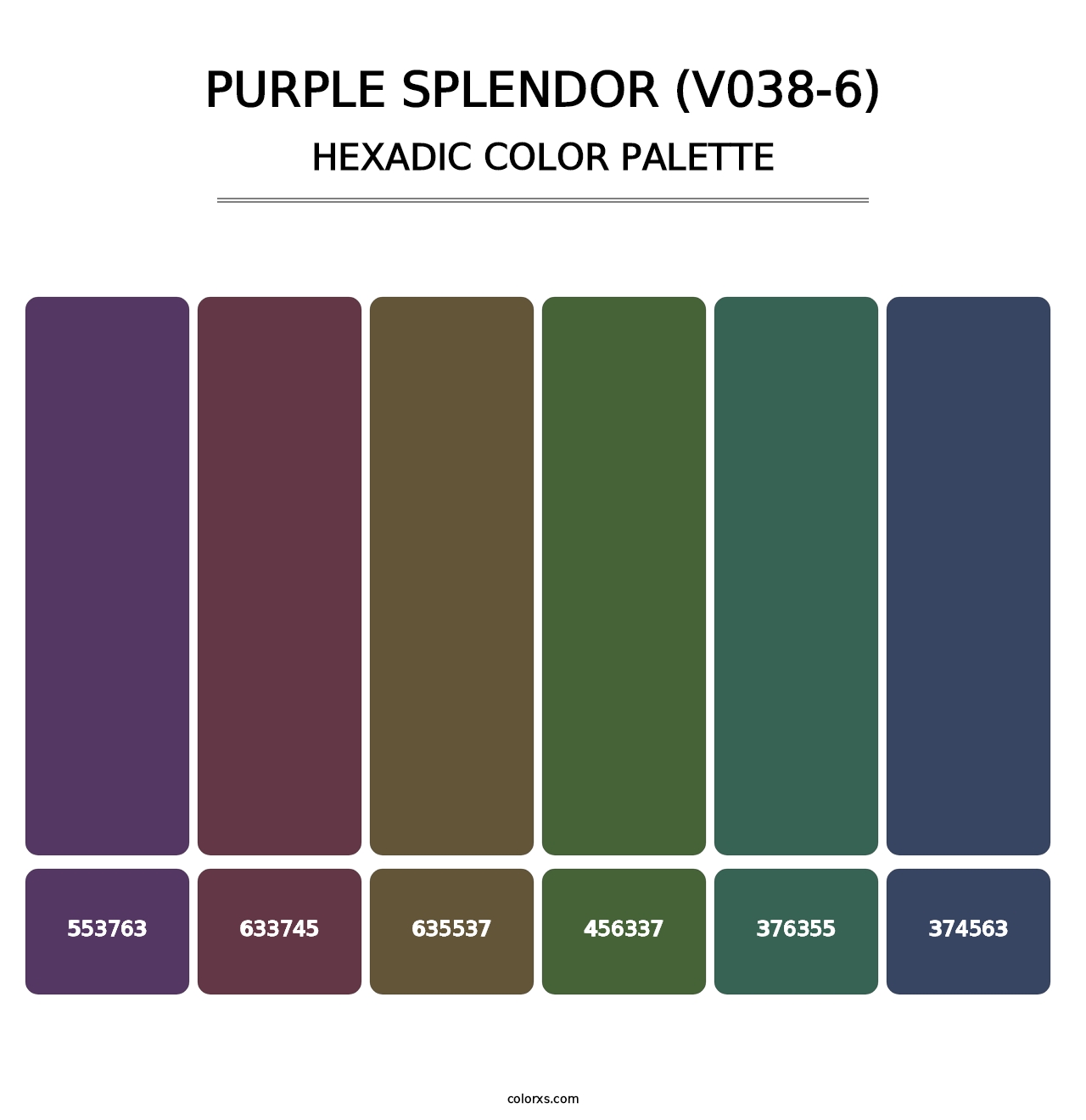 Purple Splendor (V038-6) - Hexadic Color Palette