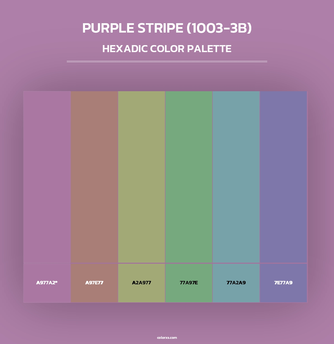 Purple Stripe (1003-3B) - Hexadic Color Palette