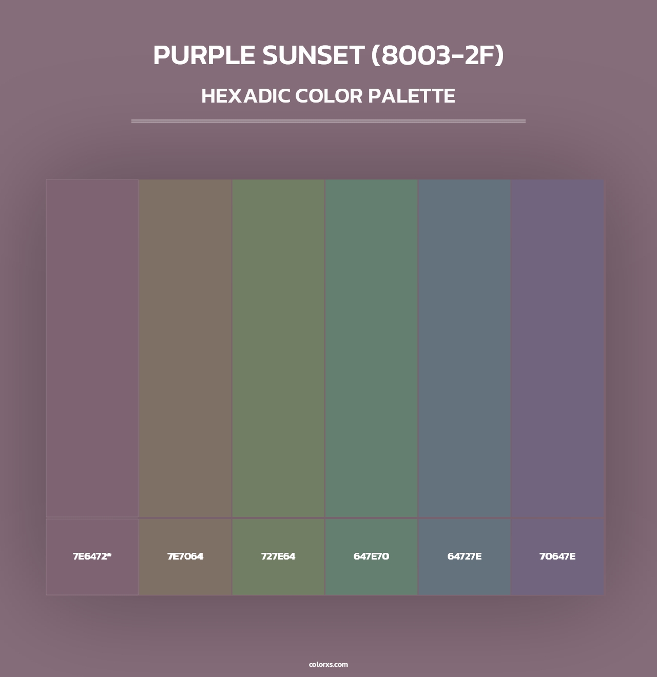 Purple Sunset (8003-2F) - Hexadic Color Palette
