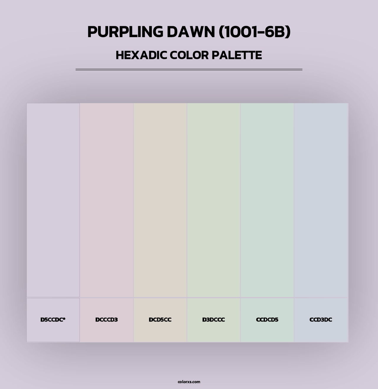 Purpling Dawn (1001-6B) - Hexadic Color Palette