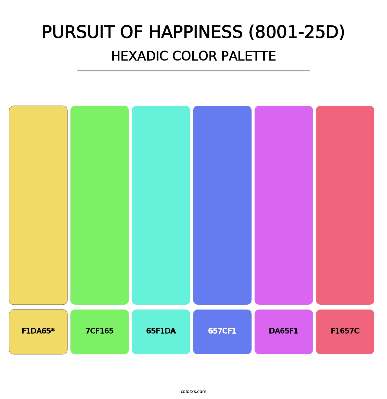 Pursuit of Happiness (8001-25D) - Hexadic Color Palette