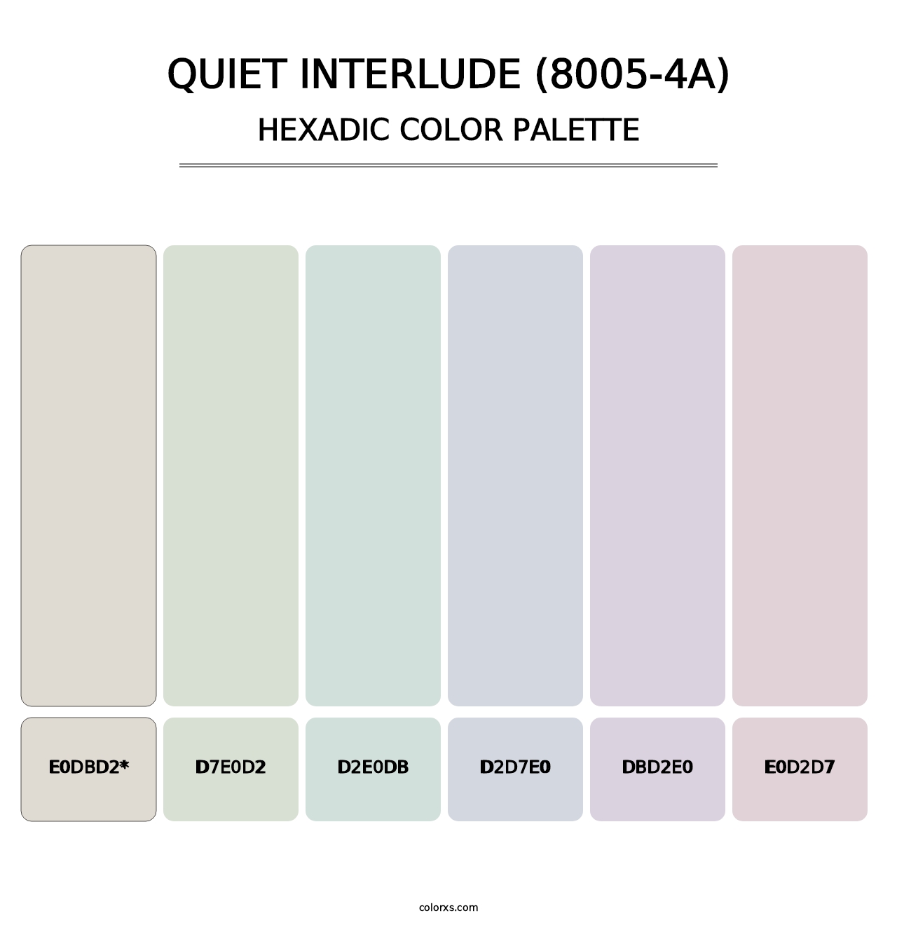 Quiet Interlude (8005-4A) - Hexadic Color Palette