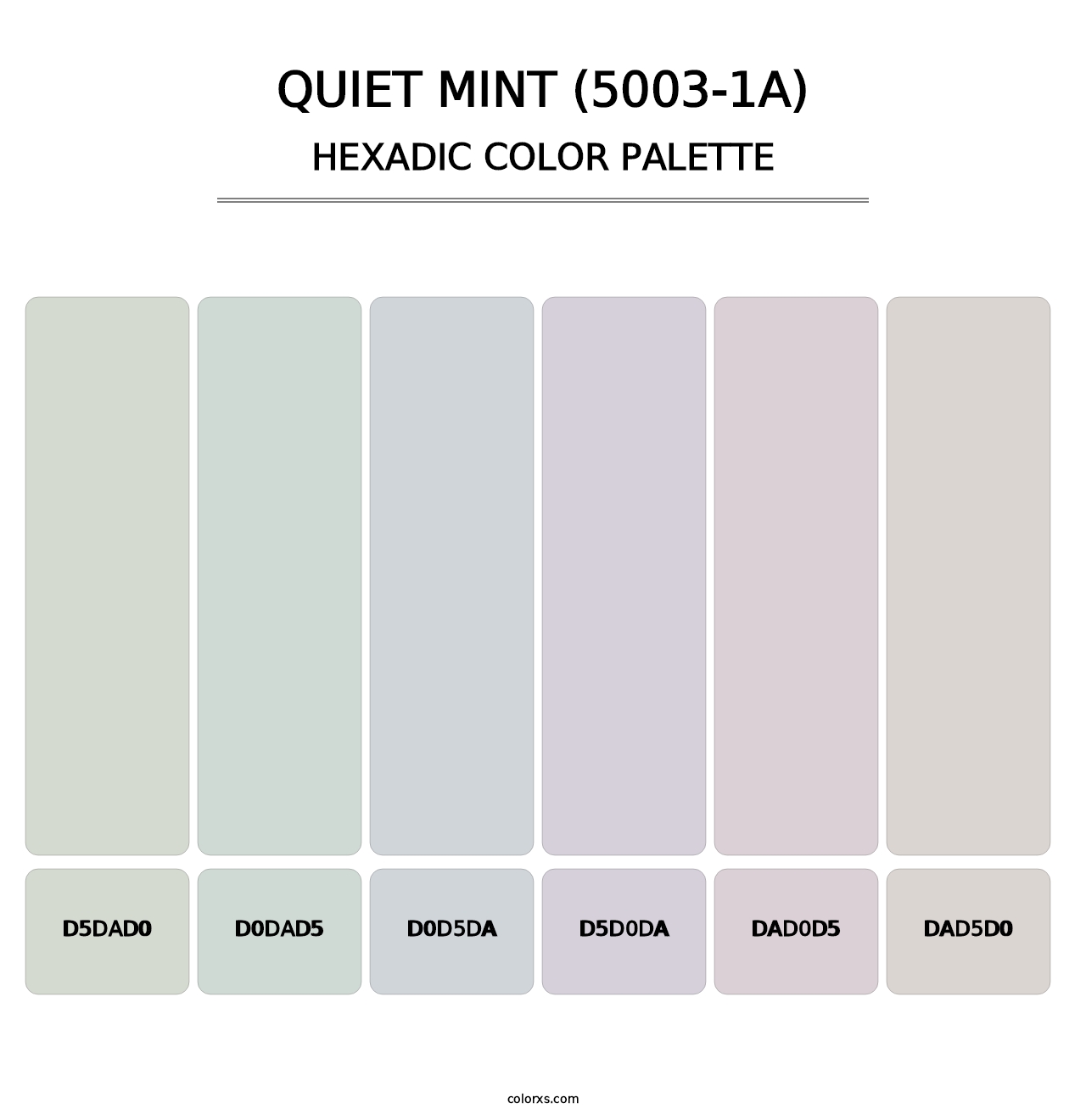 Quiet Mint (5003-1A) - Hexadic Color Palette