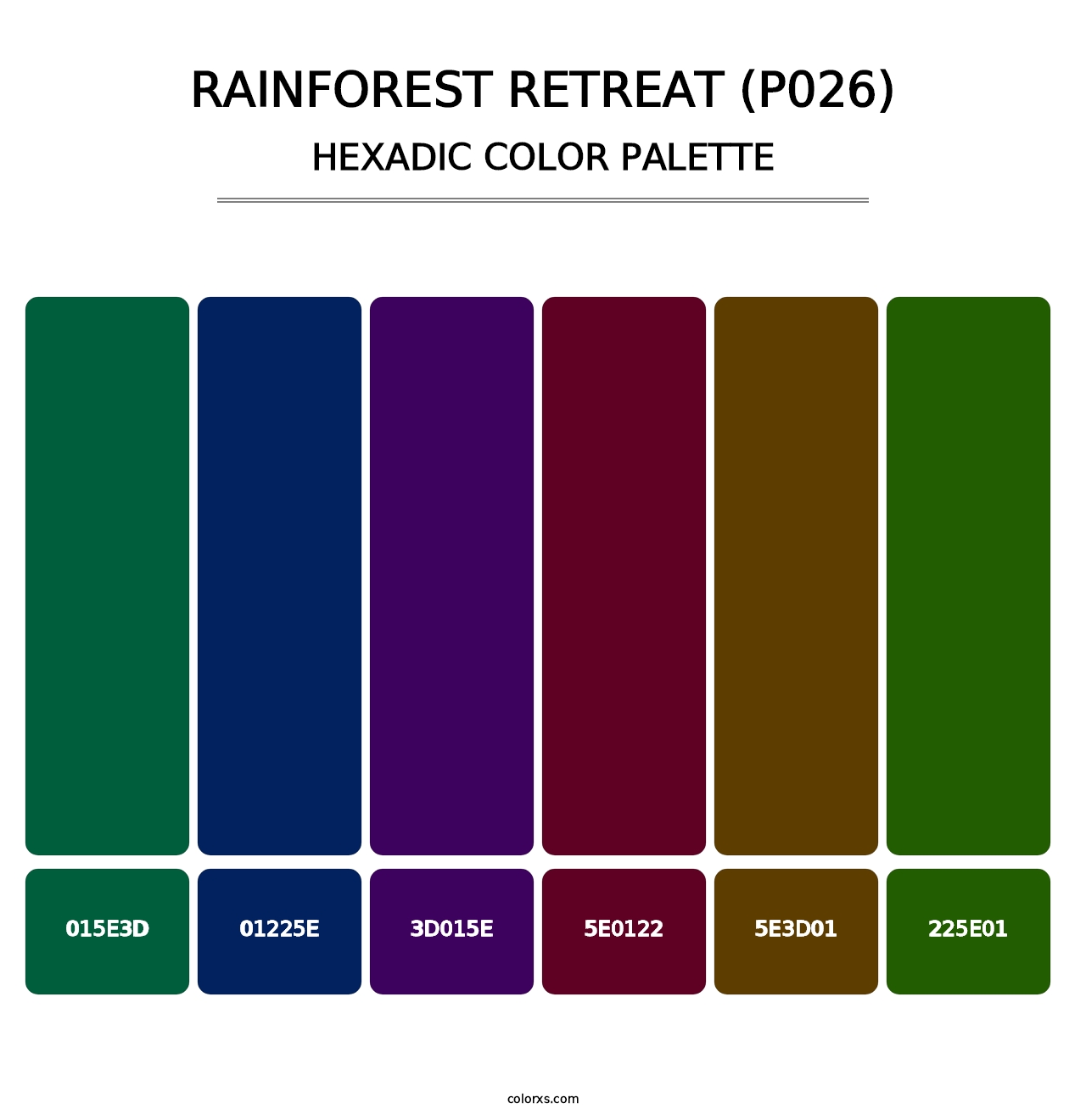 Rainforest Retreat (P026) - Hexadic Color Palette