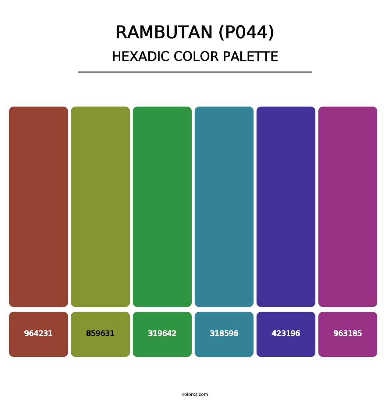 Rambutan (P044) - Hexadic Color Palette