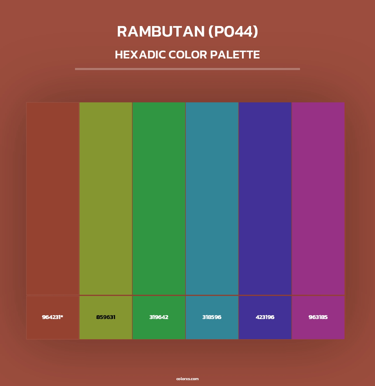 Rambutan (P044) - Hexadic Color Palette
