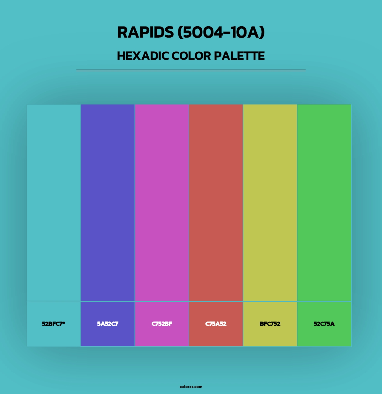 Rapids (5004-10A) - Hexadic Color Palette