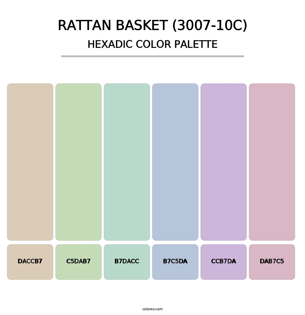 Rattan Basket (3007-10C) - Hexadic Color Palette