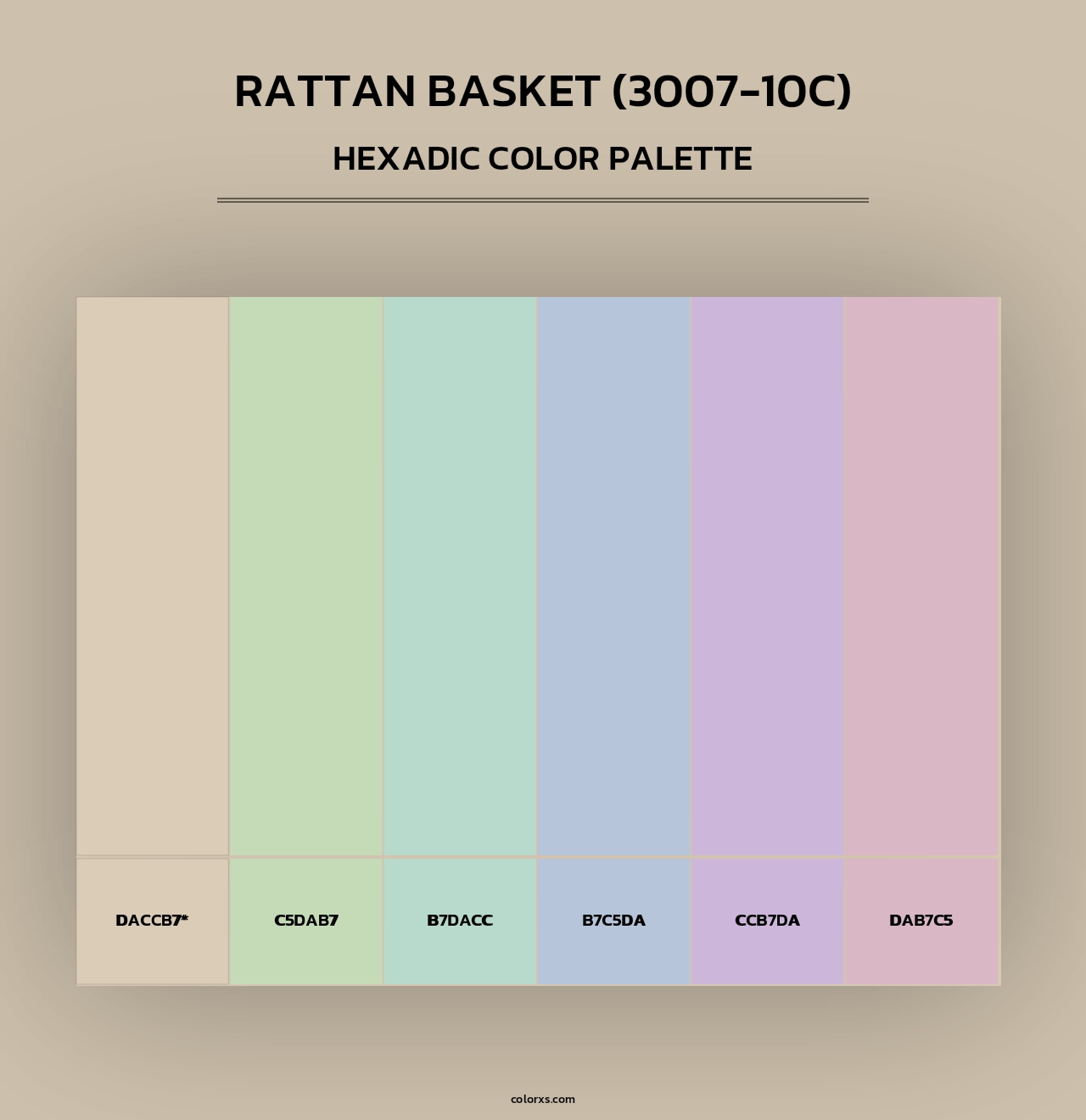 Rattan Basket (3007-10C) - Hexadic Color Palette