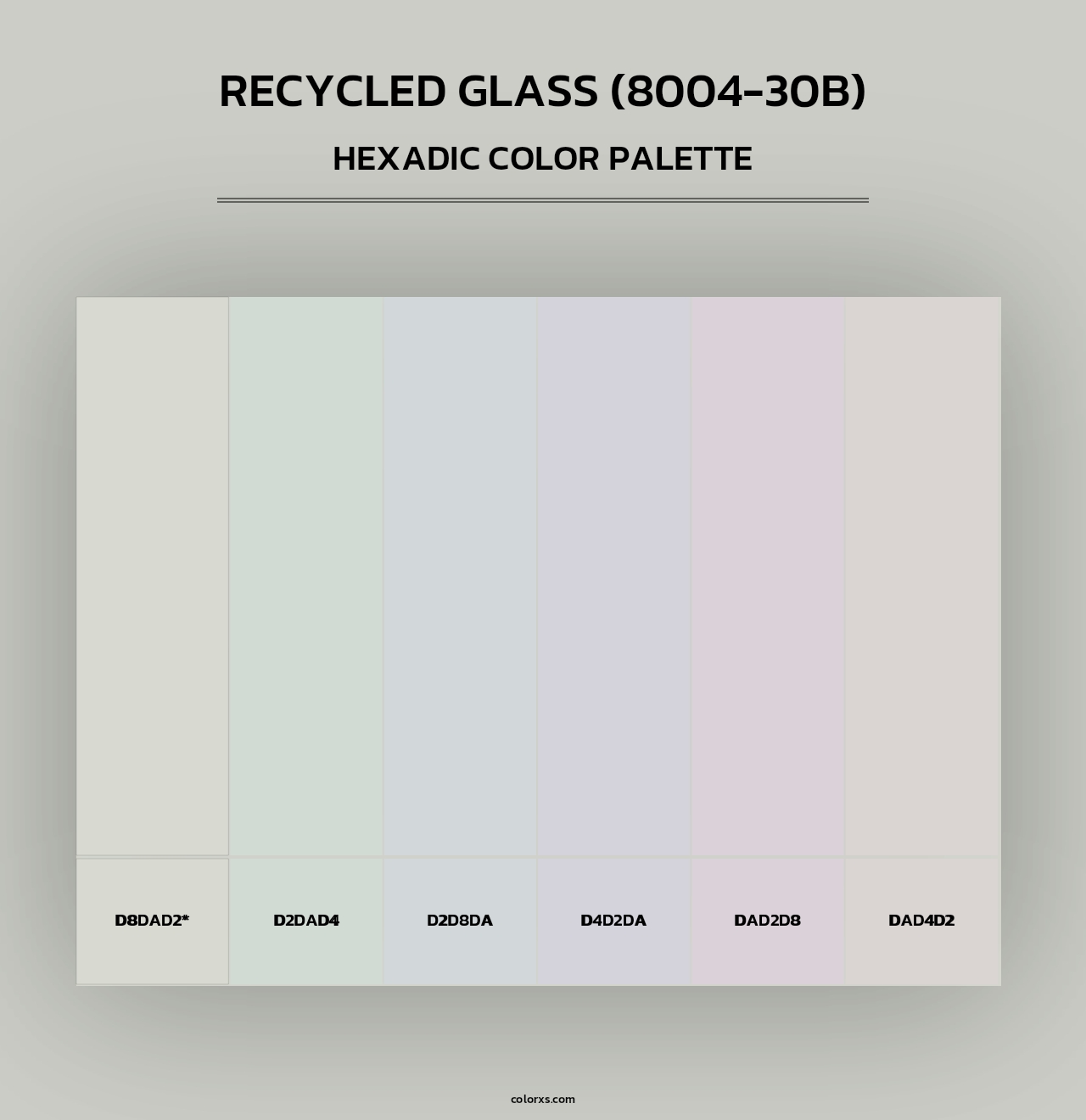 Recycled Glass (8004-30B) - Hexadic Color Palette