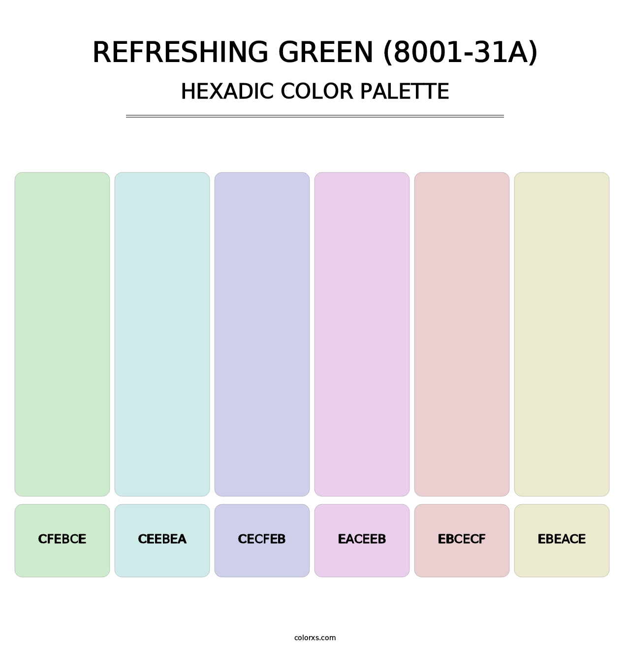 Refreshing Green (8001-31A) - Hexadic Color Palette