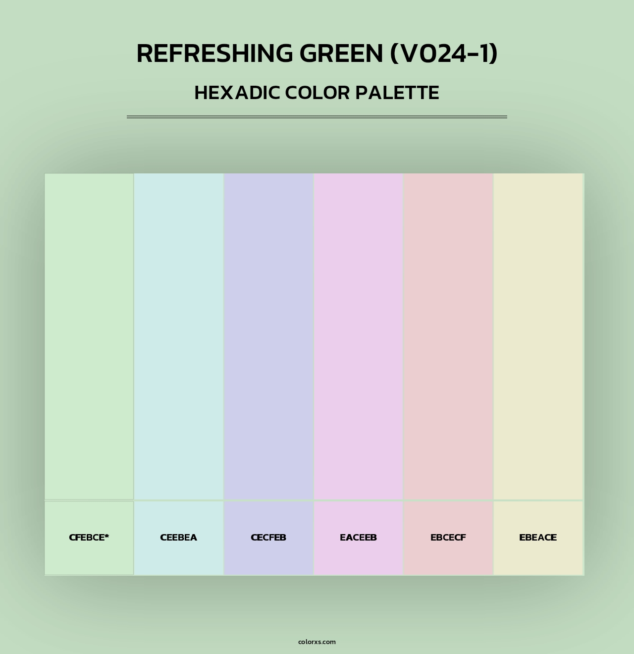 Refreshing Green (V024-1) - Hexadic Color Palette