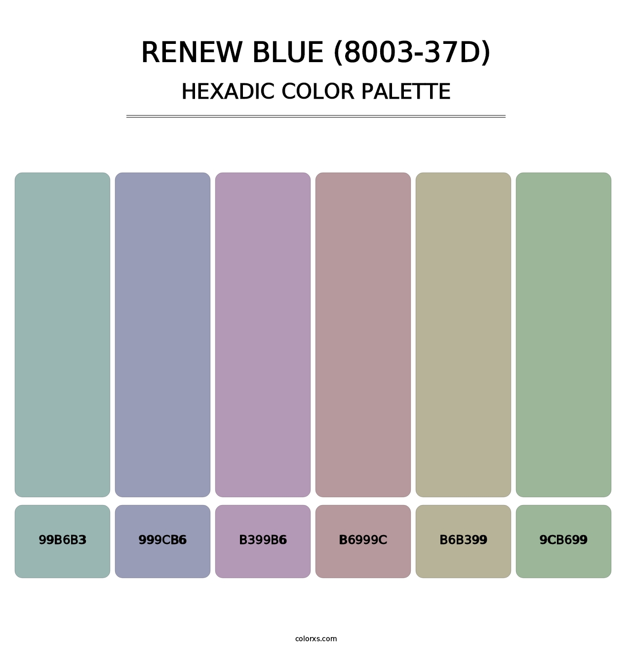 Renew Blue (8003-37D) - Hexadic Color Palette