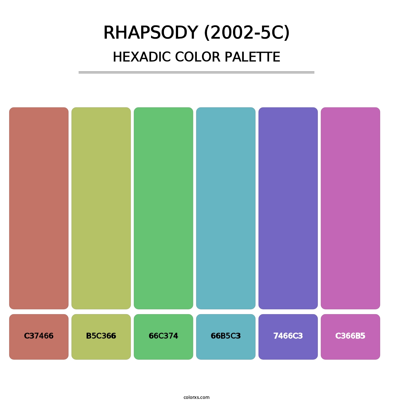 Rhapsody (2002-5C) - Hexadic Color Palette
