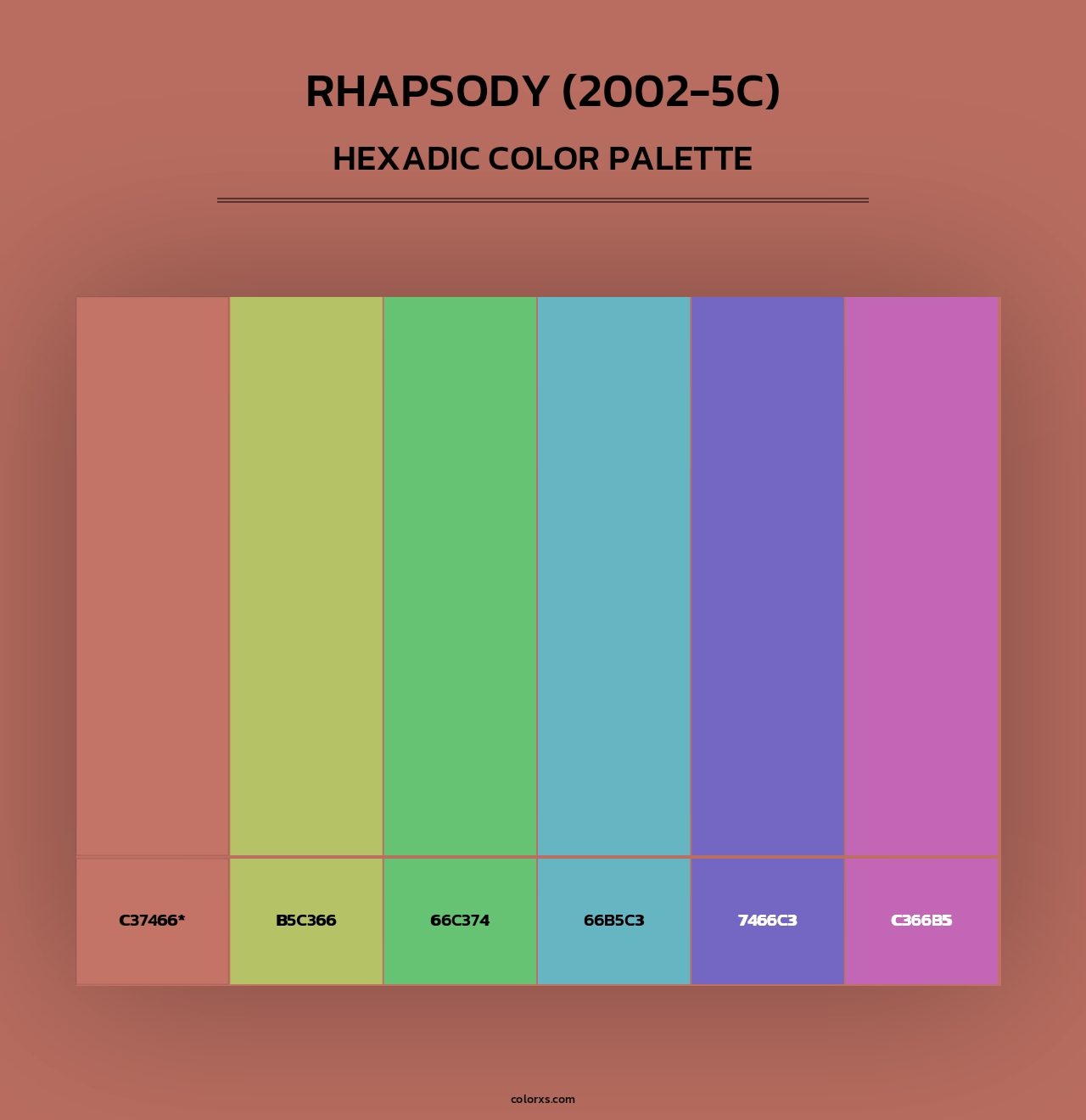 Rhapsody (2002-5C) - Hexadic Color Palette