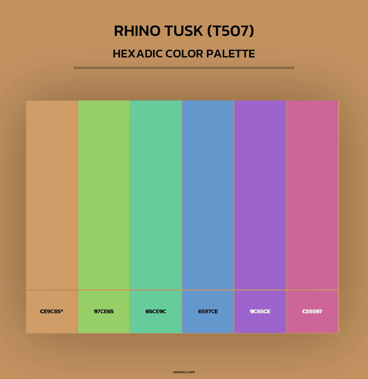Rhino Tusk (T507) - Hexadic Color Palette