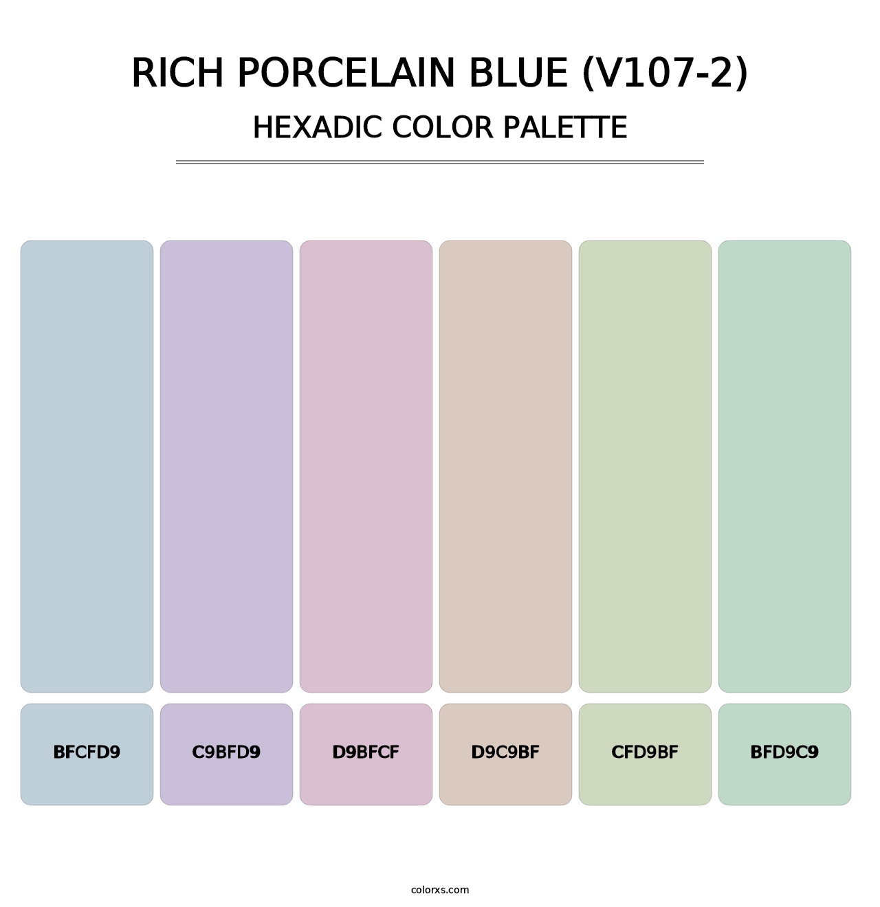 Rich Porcelain Blue (V107-2) - Hexadic Color Palette