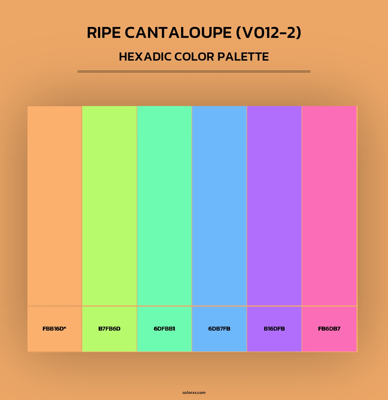 Ripe Cantaloupe (V012-2) - Hexadic Color Palette