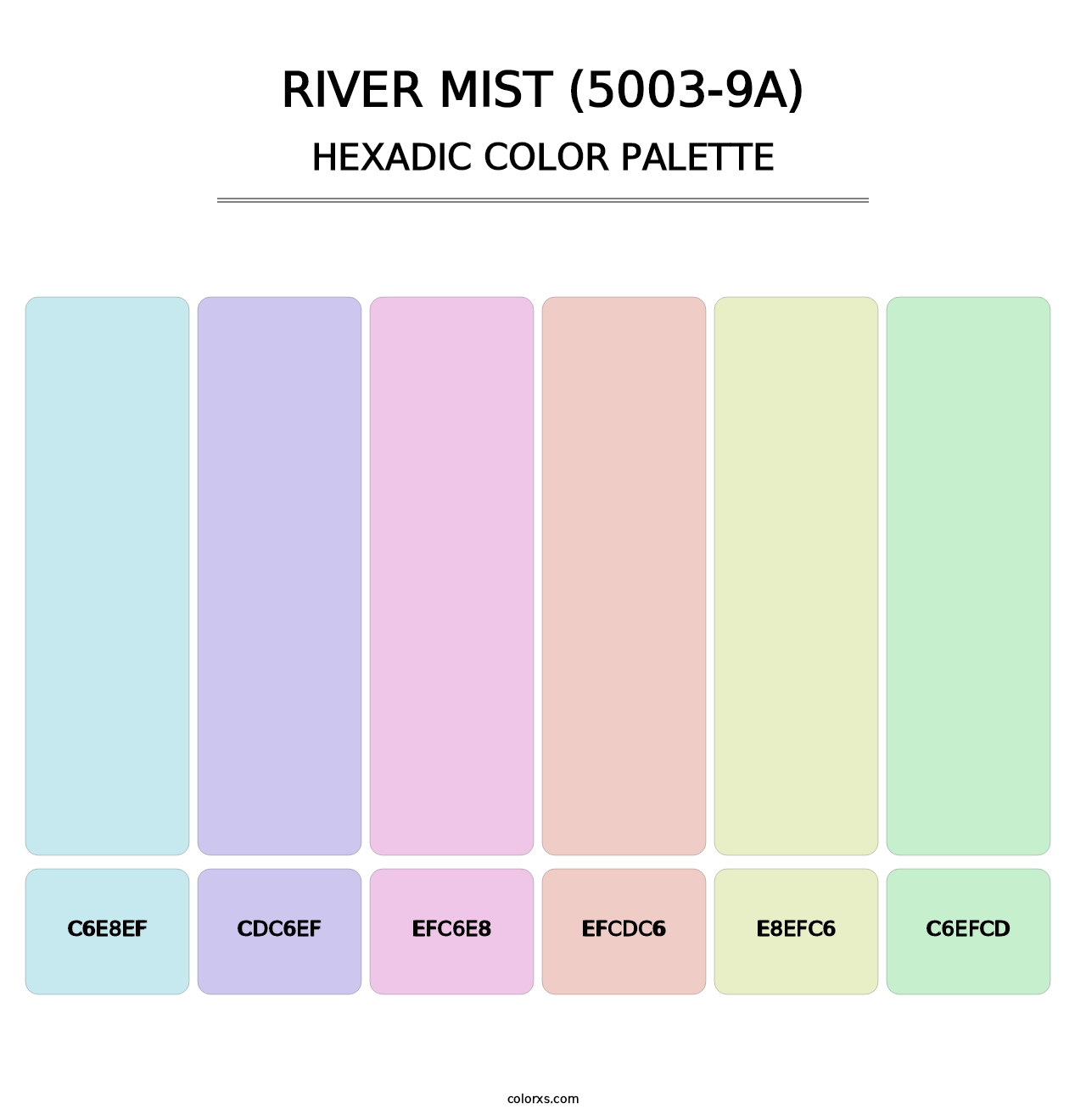 River Mist (5003-9A) - Hexadic Color Palette