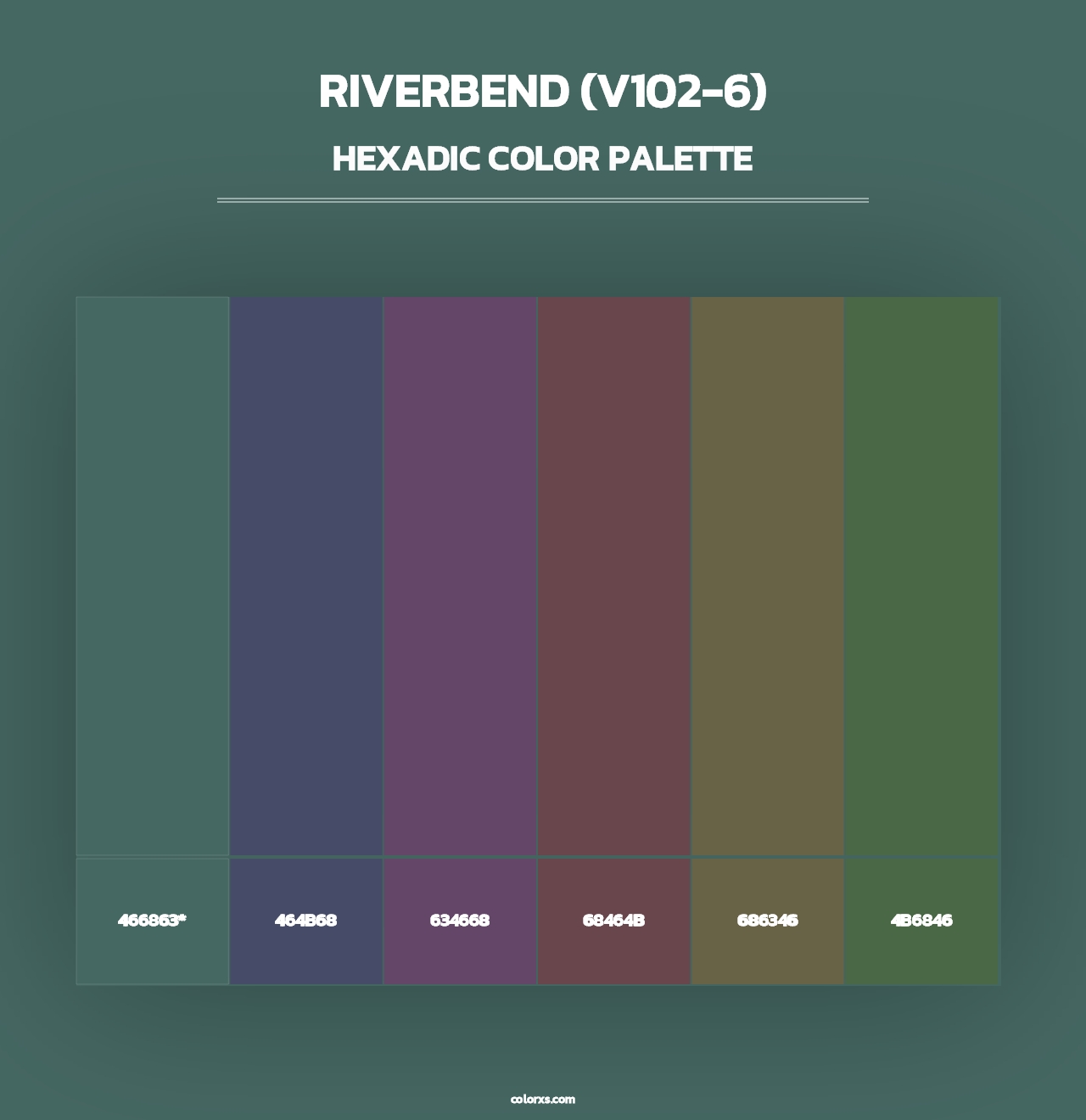 Riverbend (V102-6) - Hexadic Color Palette