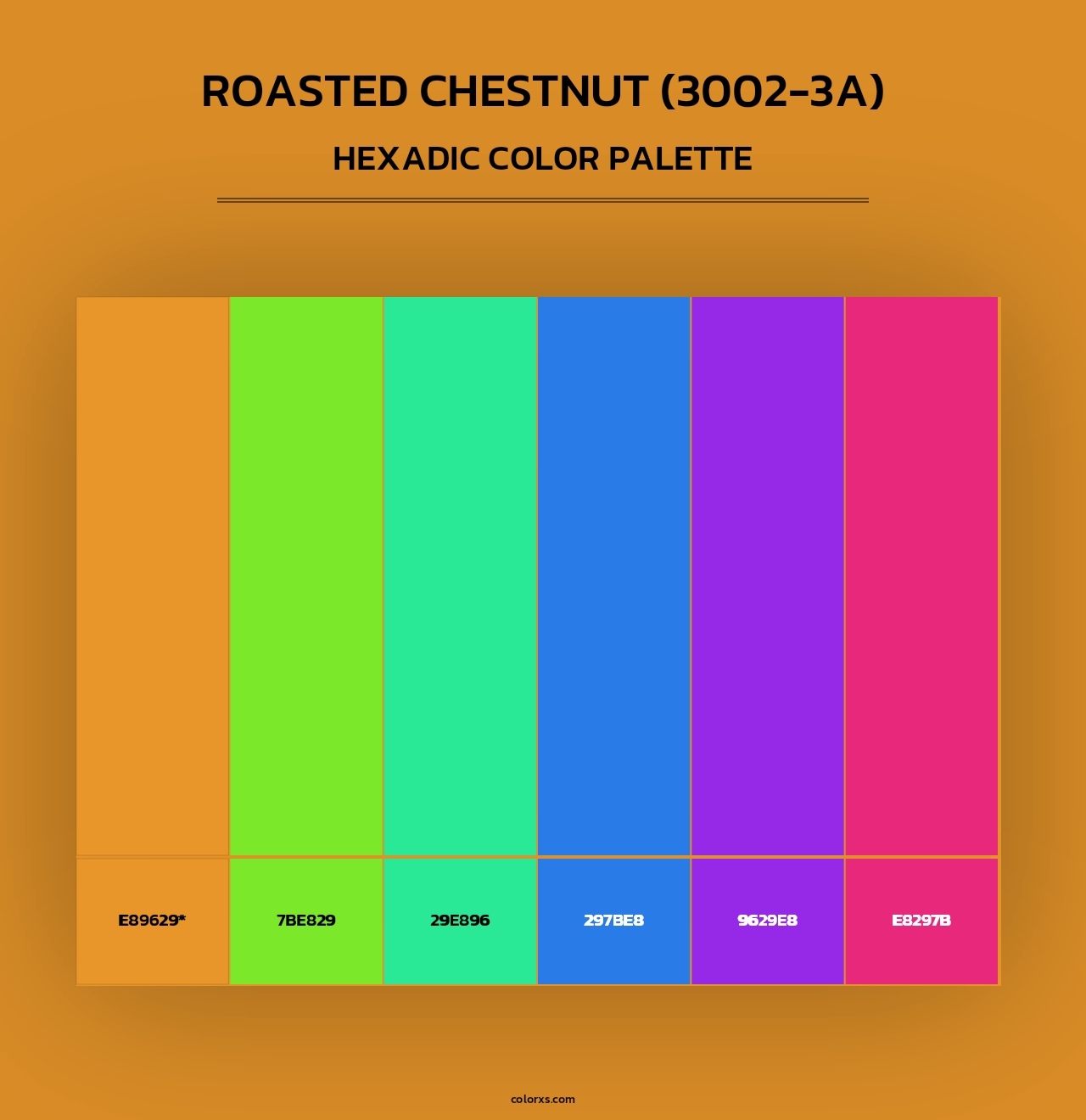 Roasted Chestnut (3002-3A) - Hexadic Color Palette