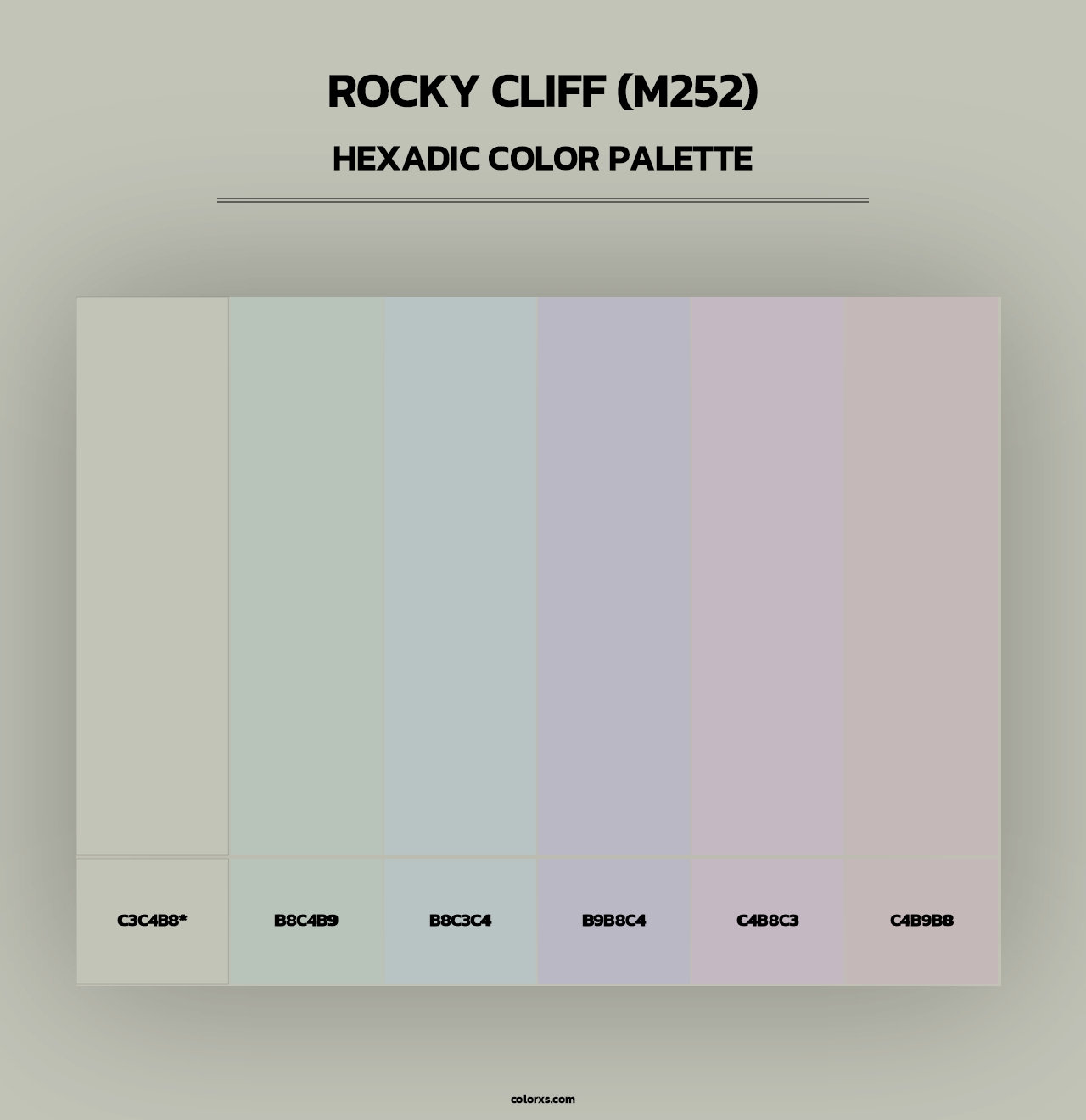Rocky Cliff (M252) - Hexadic Color Palette
