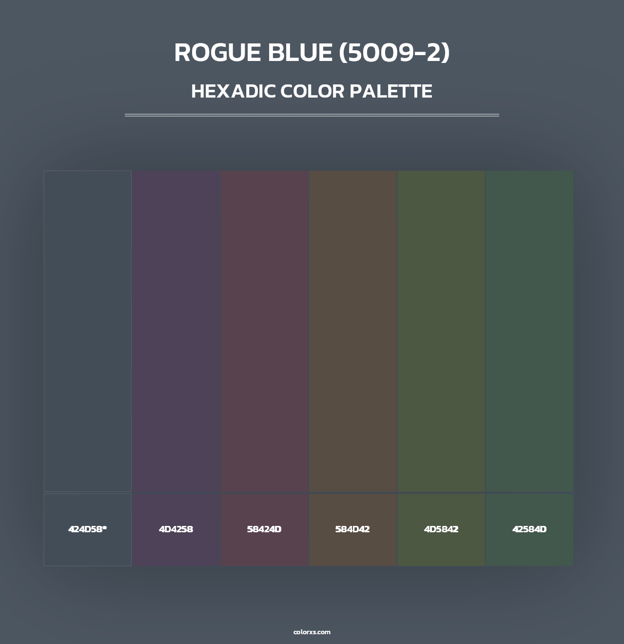 Rogue Blue (5009-2) - Hexadic Color Palette
