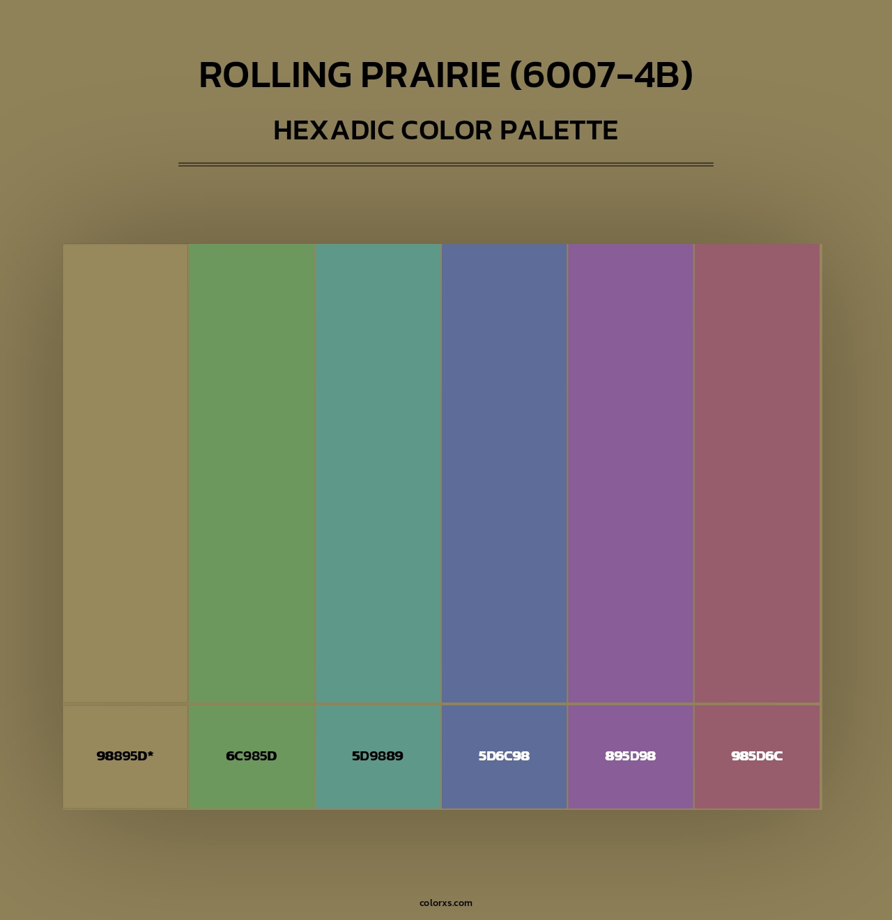 Rolling Prairie (6007-4B) - Hexadic Color Palette