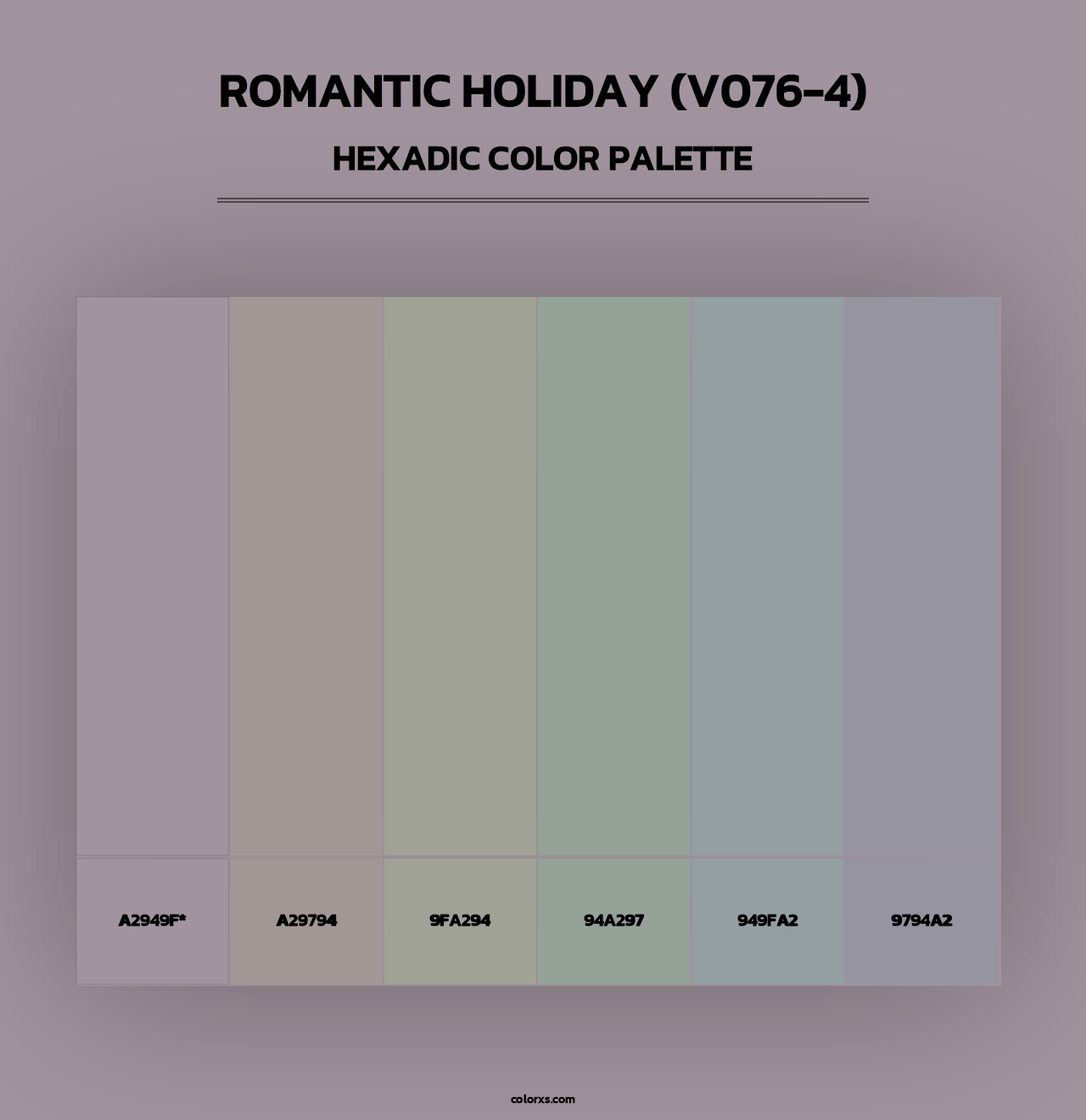 Romantic Holiday (V076-4) - Hexadic Color Palette
