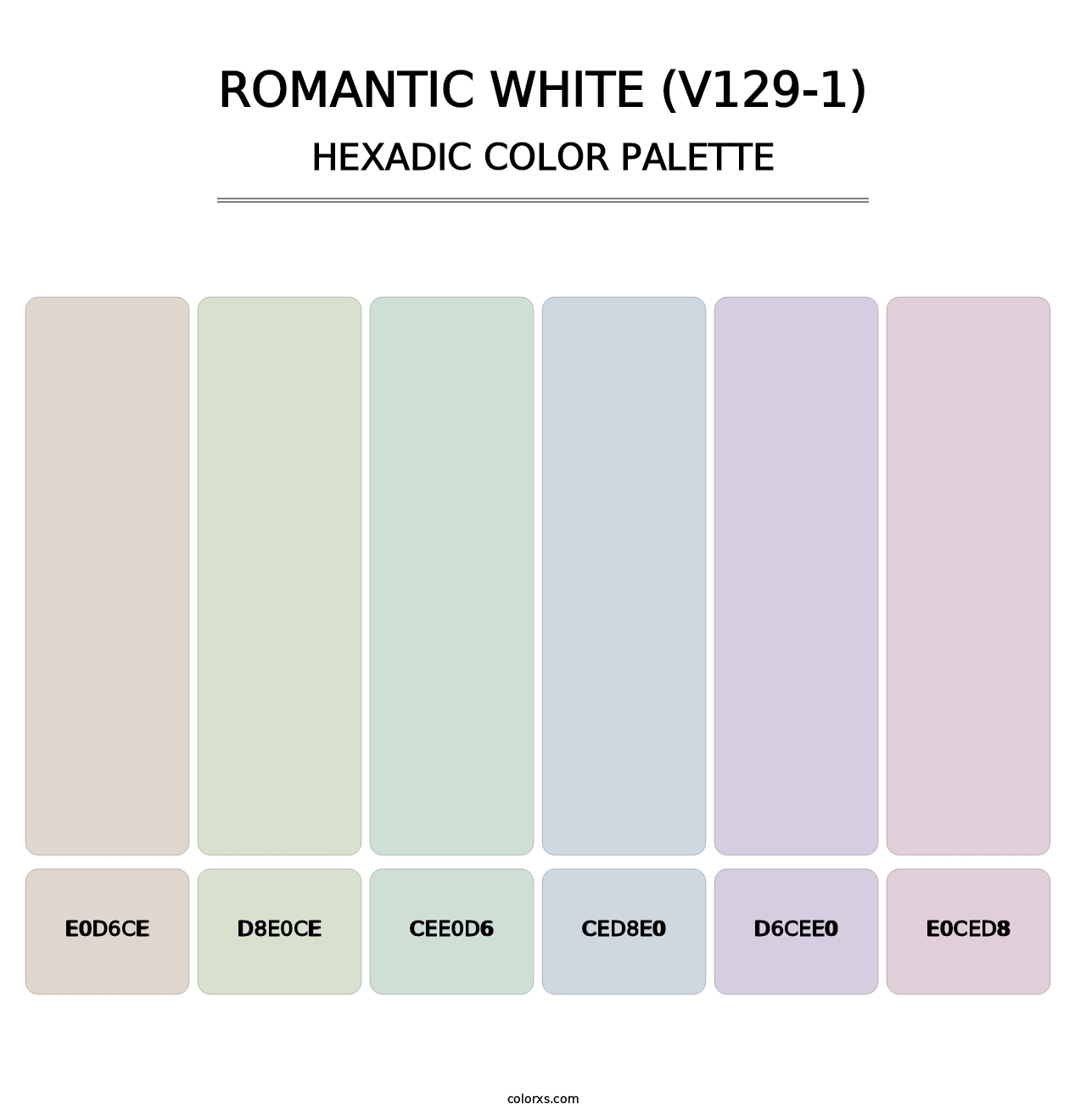Romantic White (V129-1) - Hexadic Color Palette