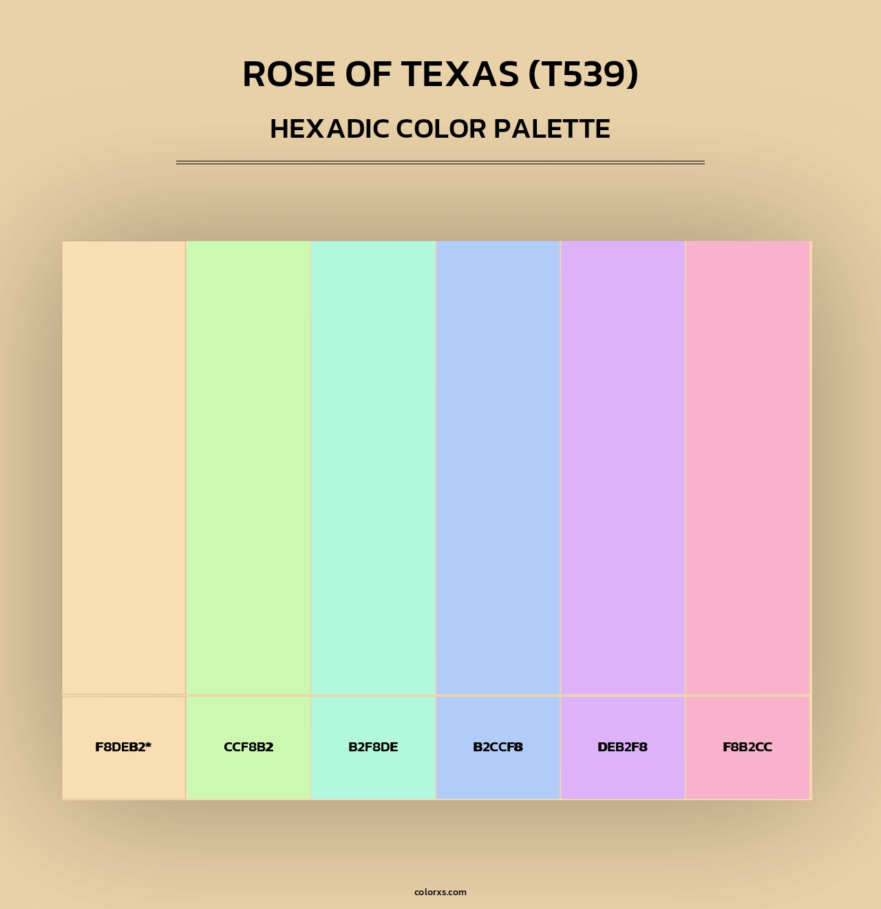 Rose of Texas (T539) - Hexadic Color Palette