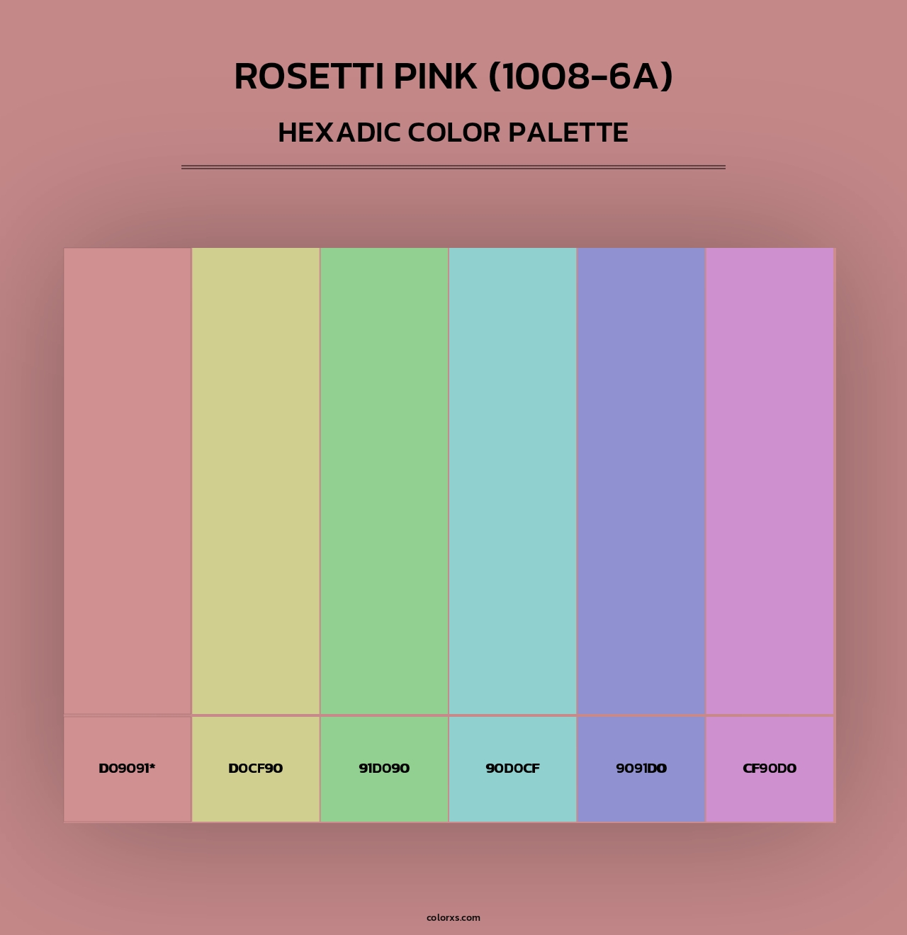 Rosetti Pink (1008-6A) - Hexadic Color Palette