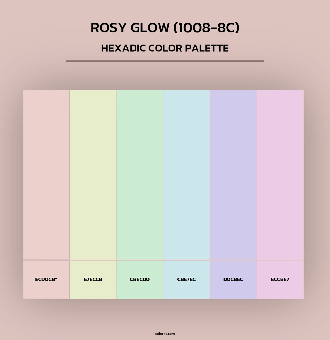 Rosy Glow (1008-8C) - Hexadic Color Palette