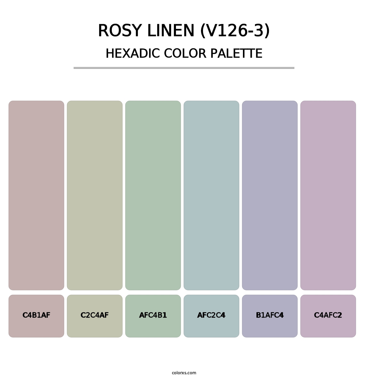Rosy Linen (V126-3) - Hexadic Color Palette