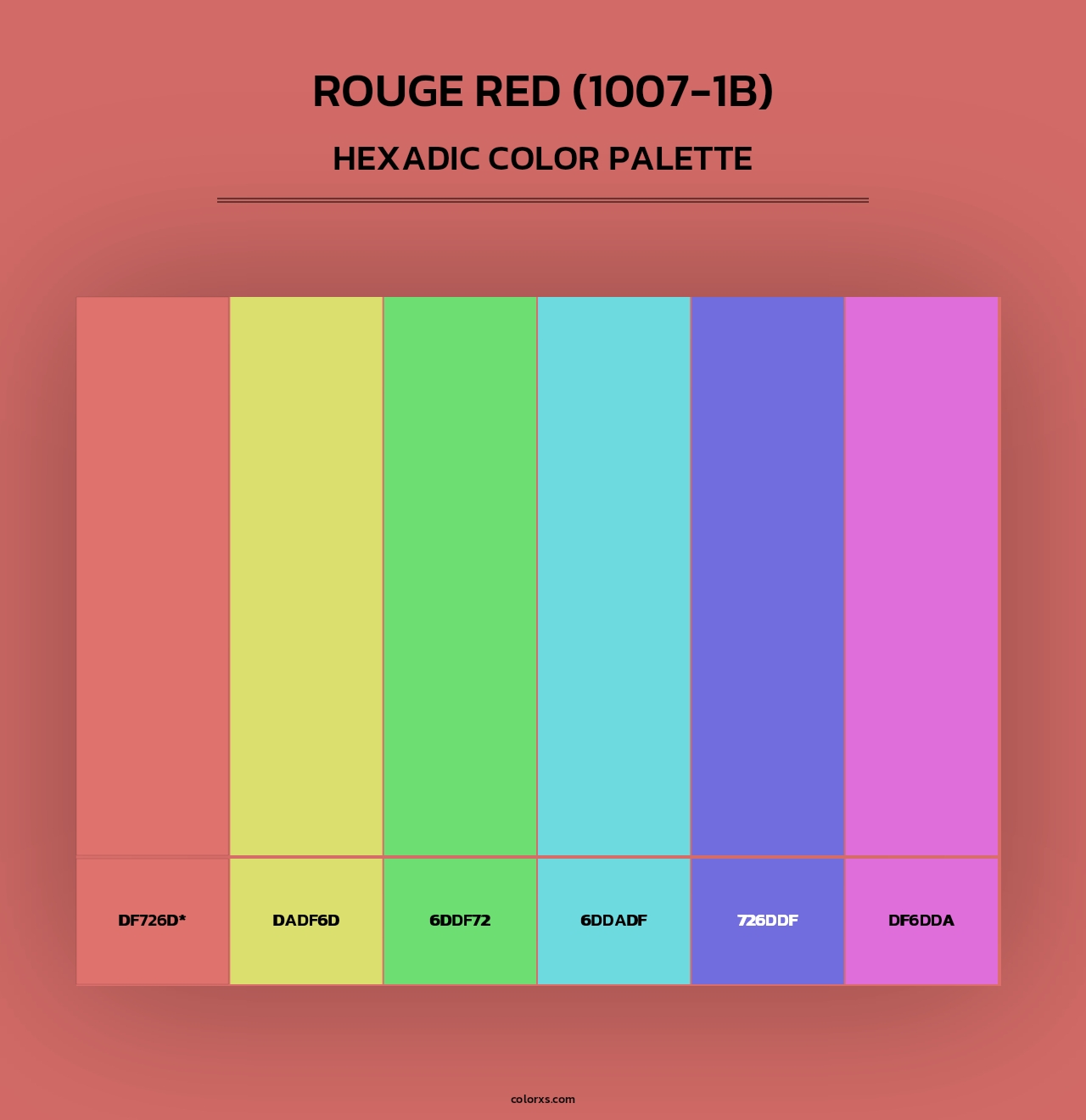 Rouge Red (1007-1B) - Hexadic Color Palette