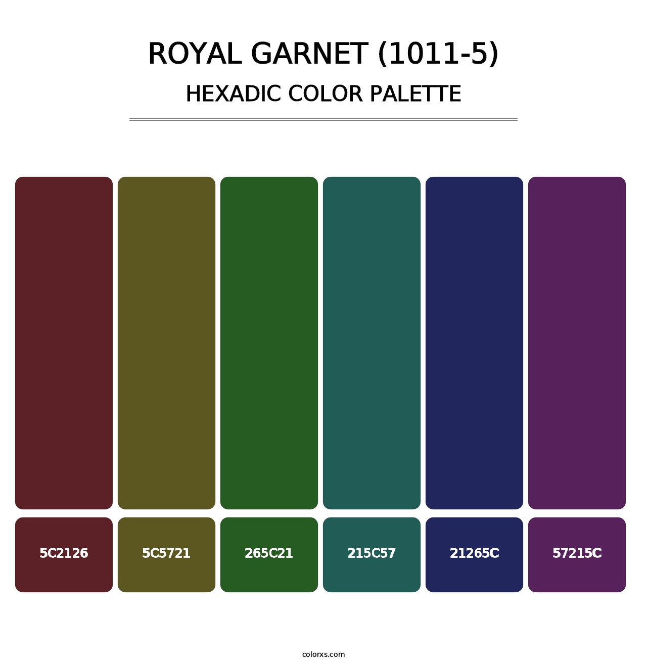 Royal Garnet (1011-5) - Hexadic Color Palette