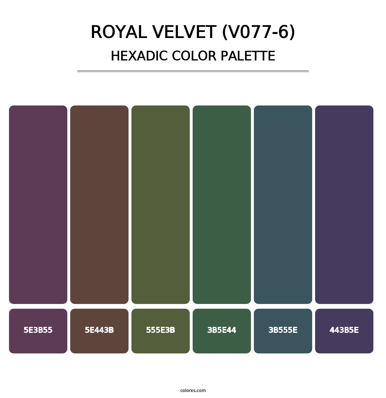 Royal Velvet (V077-6) - Hexadic Color Palette