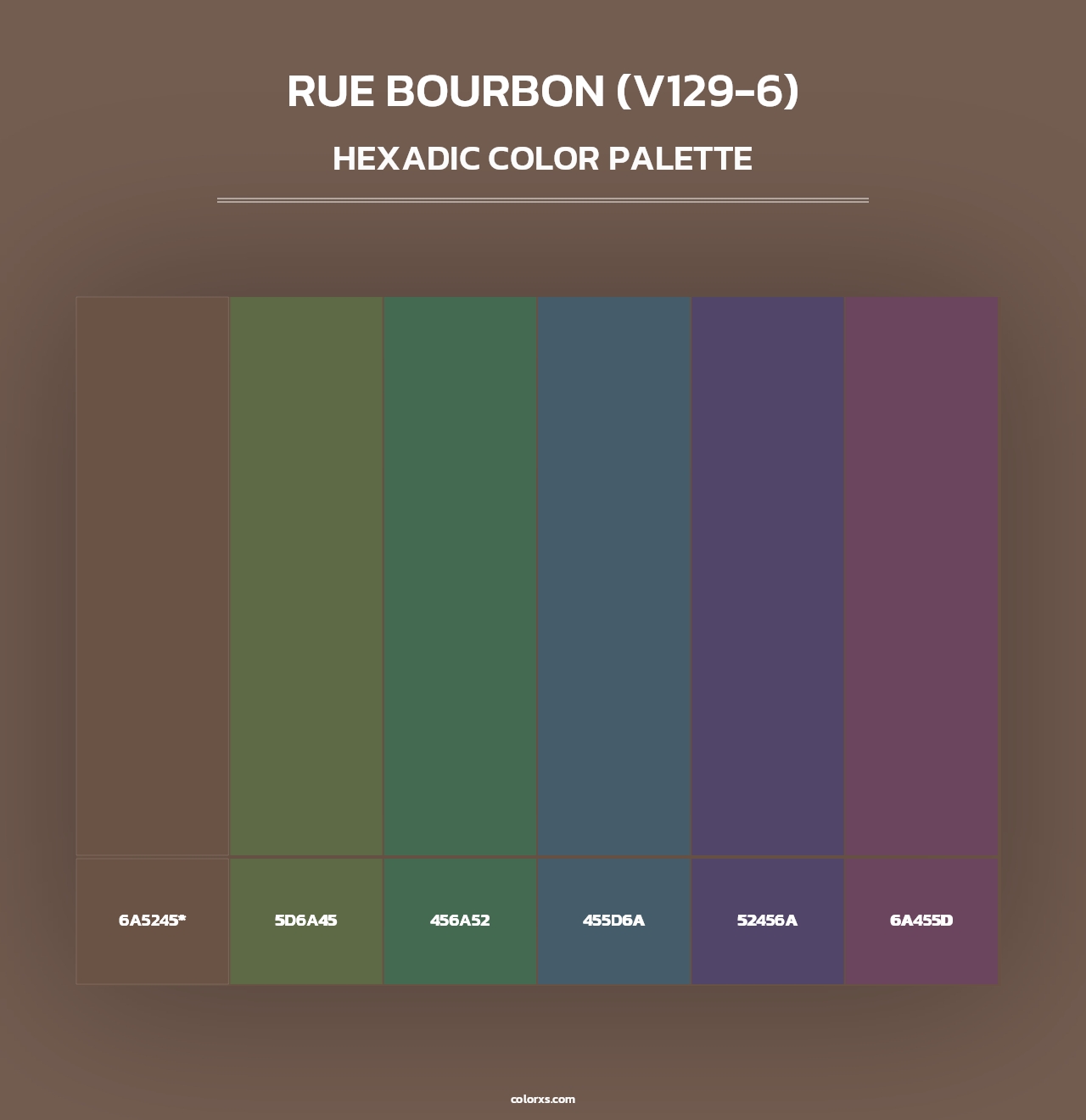 Rue Bourbon (V129-6) - Hexadic Color Palette