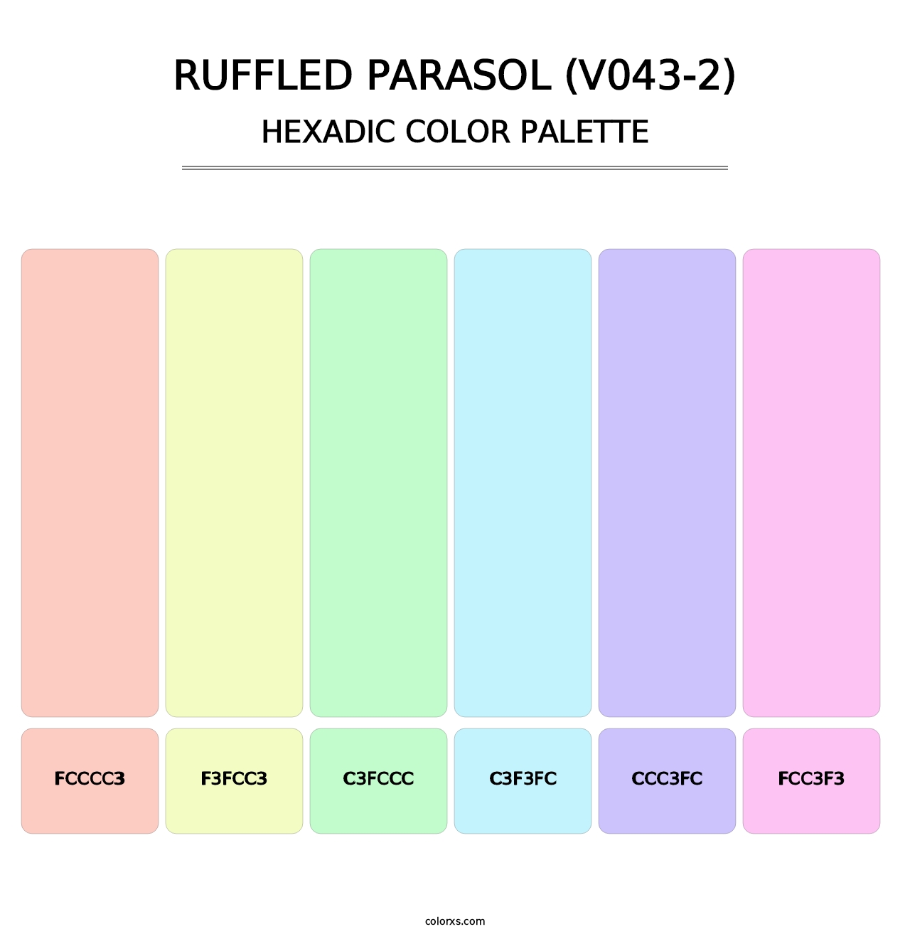 Ruffled Parasol (V043-2) - Hexadic Color Palette
