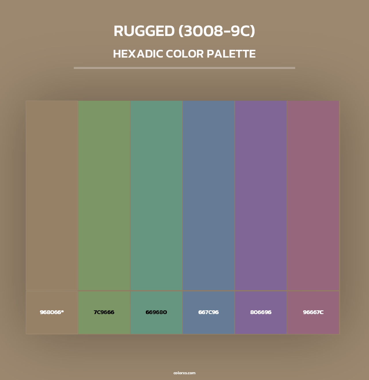 Rugged (3008-9C) - Hexadic Color Palette