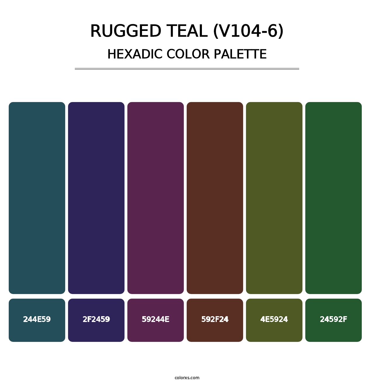 Rugged Teal (V104-6) - Hexadic Color Palette
