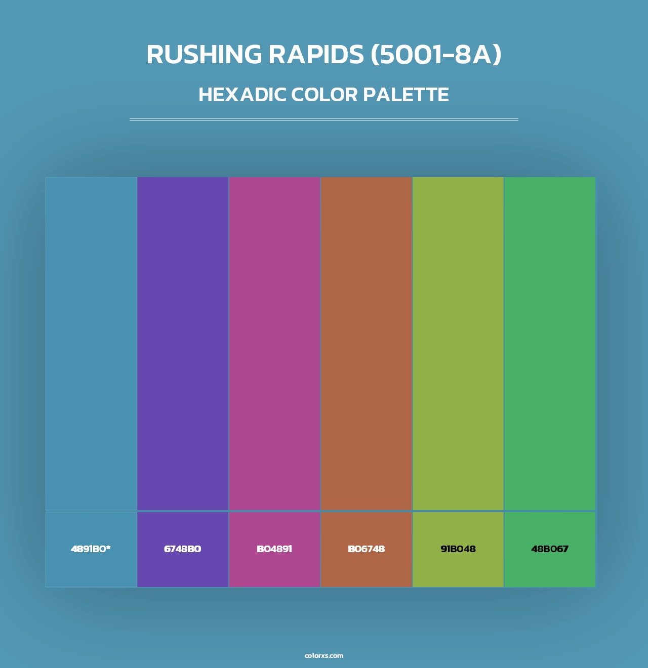 Rushing Rapids (5001-8A) - Hexadic Color Palette