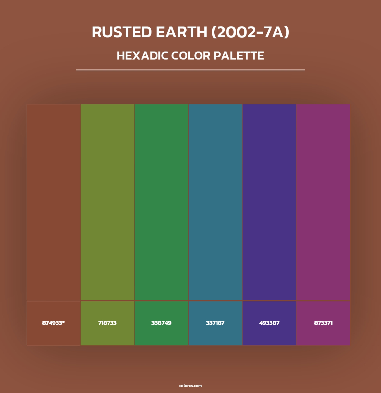 Rusted Earth (2002-7A) - Hexadic Color Palette