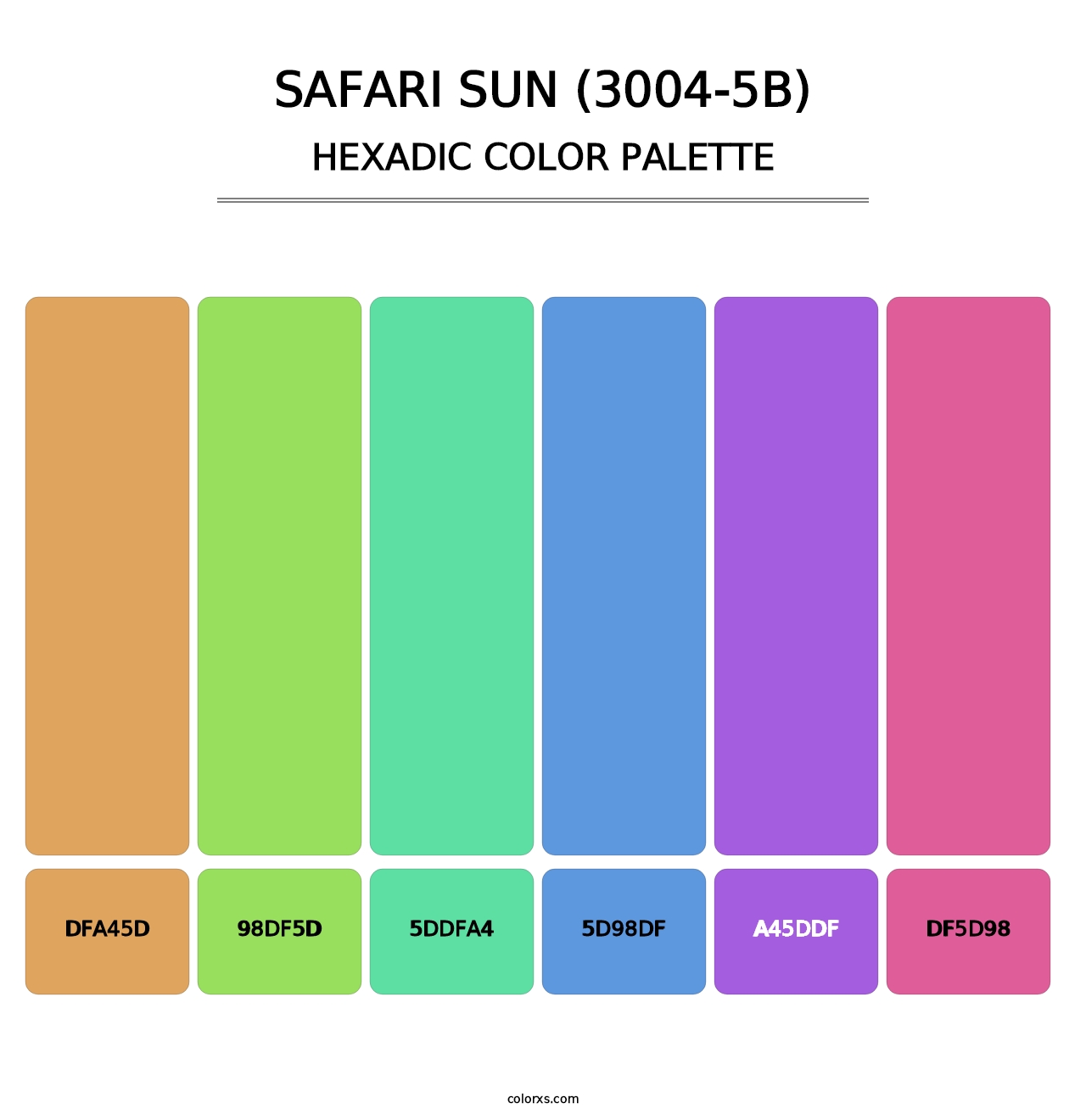 Safari Sun (3004-5B) - Hexadic Color Palette