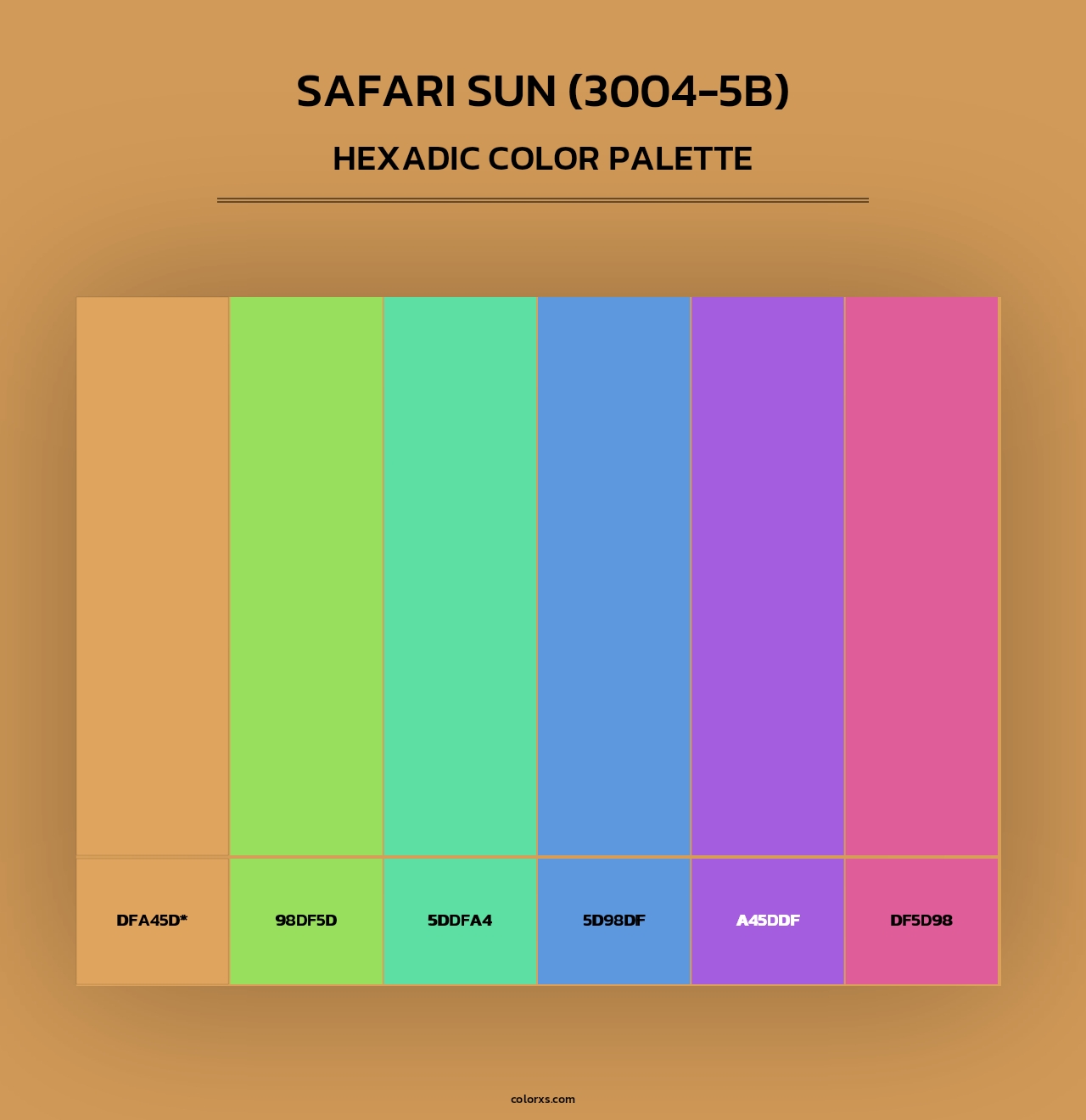 Safari Sun (3004-5B) - Hexadic Color Palette
