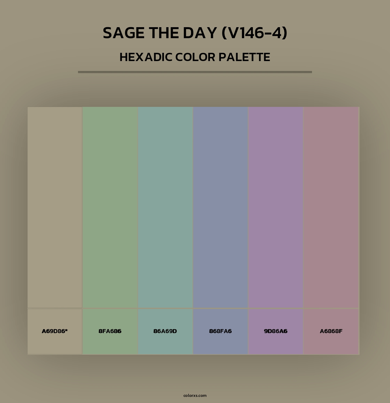 Sage the Day (V146-4) - Hexadic Color Palette